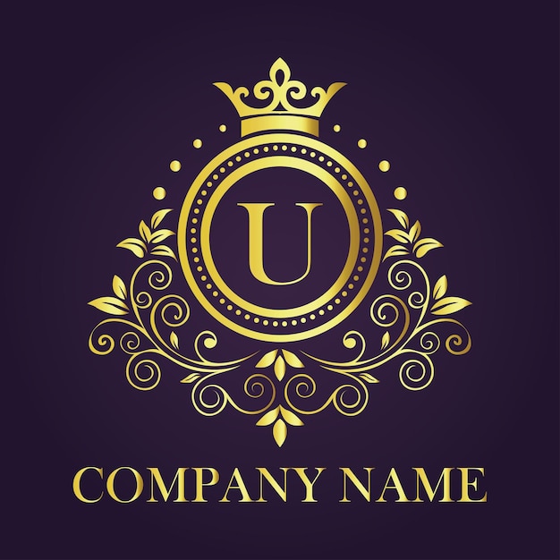 Plantilla de logotipo vintage y de lujo Premium Vector Royalty