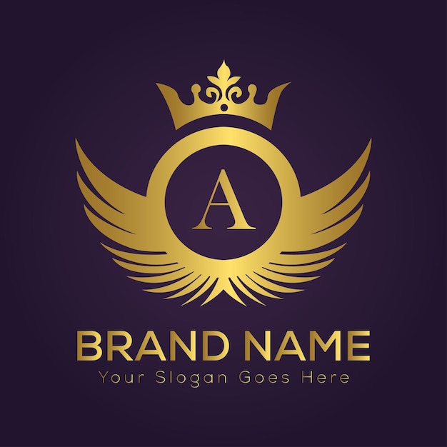 Plantilla de logotipo vintage y de lujo Premium Vector Royalty