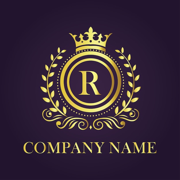 Plantilla de logotipo vintage y de lujo Premium Vector Royalty