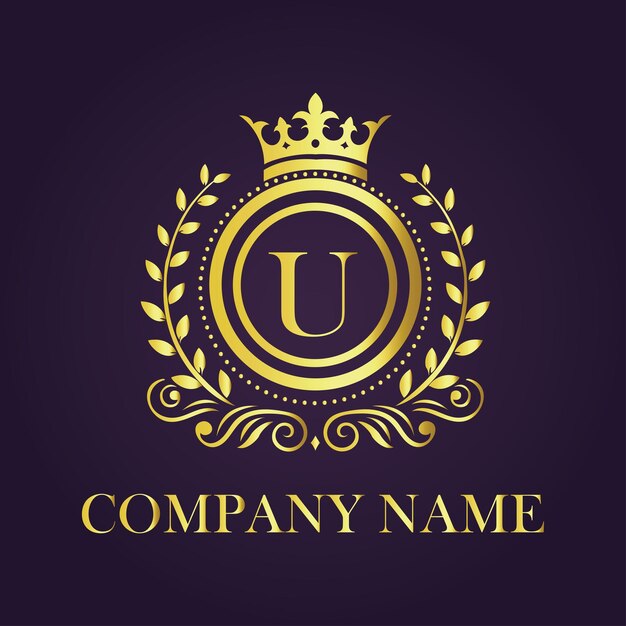 Plantilla de logotipo vintage y de lujo Premium Vector Royalty