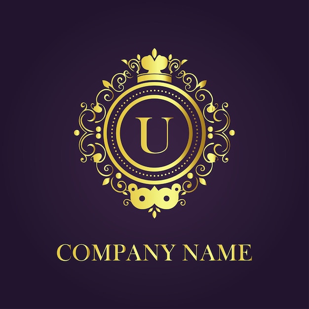 Plantilla de logotipo vintage y de lujo Premium Vector Royalty