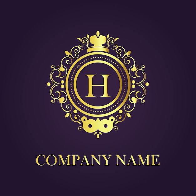Plantilla de logotipo vintage y de lujo Premium Vector Royalty