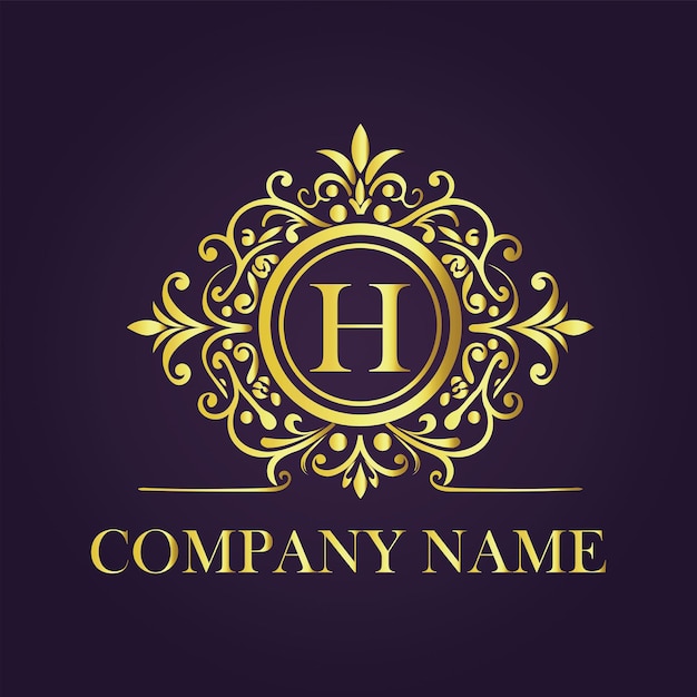 Plantilla de logotipo vintage y de lujo Premium Vector Royalty