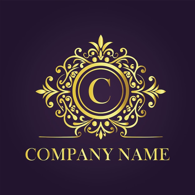 Plantilla de logotipo vintage y de lujo Premium Vector Royalty