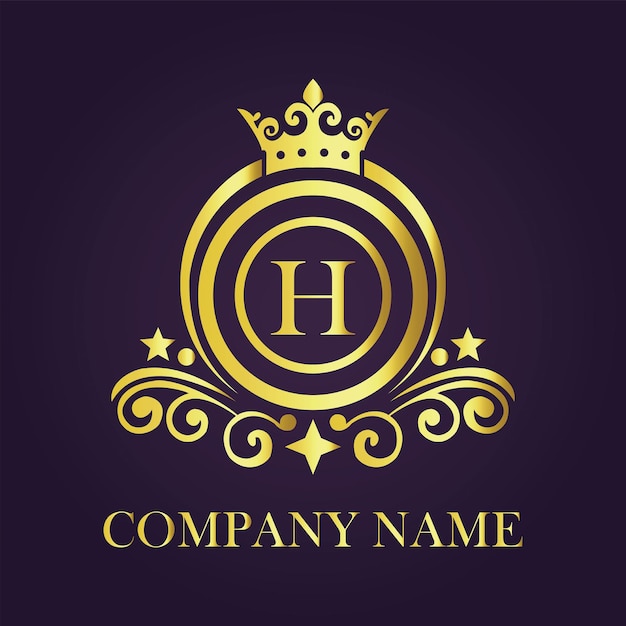 Plantilla de logotipo vintage y de lujo Premium Vector Royalty