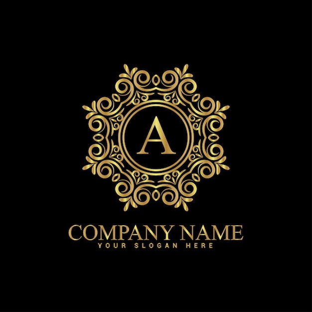 Plantilla de logotipo vintage y de lujo vector premium royalty