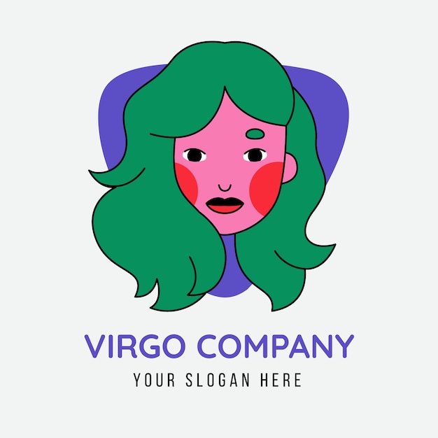 Vector plantilla de logotipo de virgo