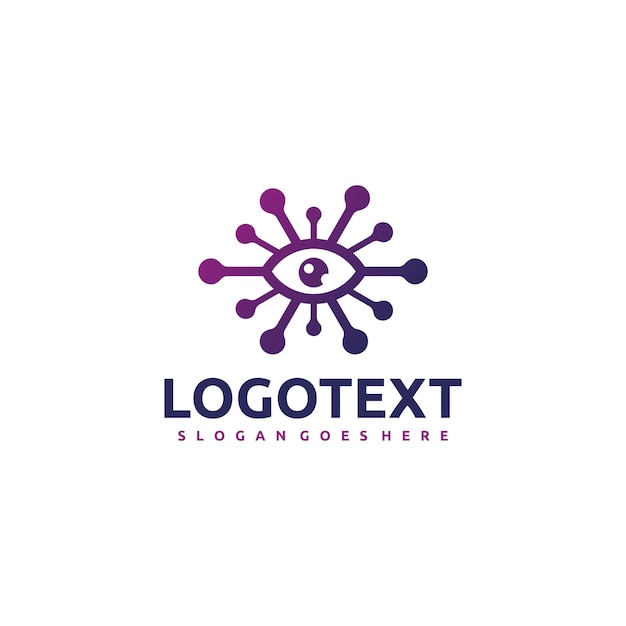 Plantilla de logotipo de visión de tecnología