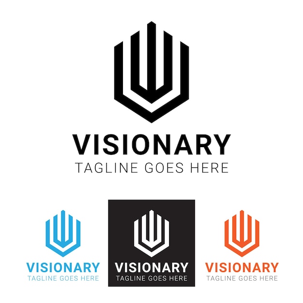 Plantilla de logotipo visionario