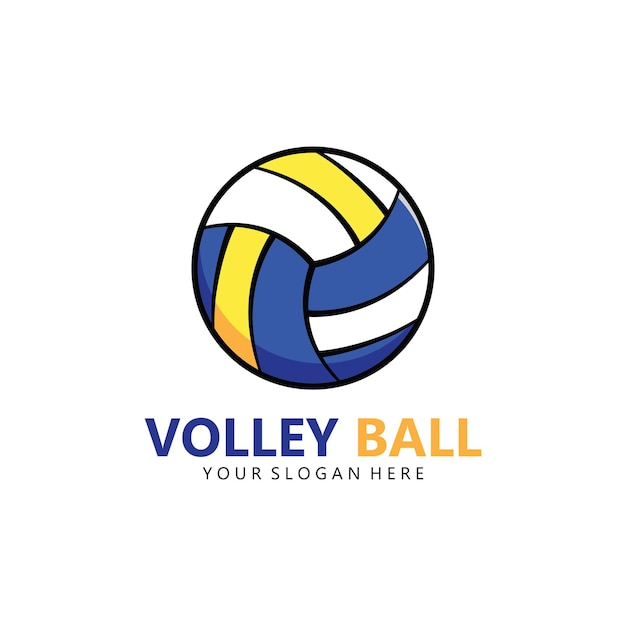 Plantilla de logotipo de voleibol vectorial