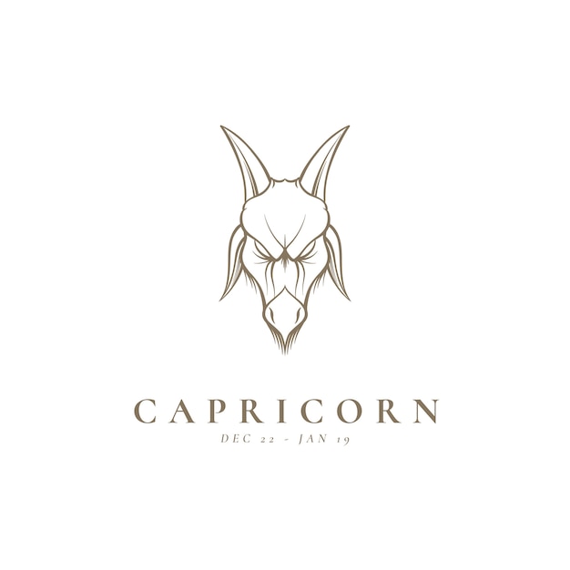 Plantilla de logotipo de zodiaco dibujado a mano