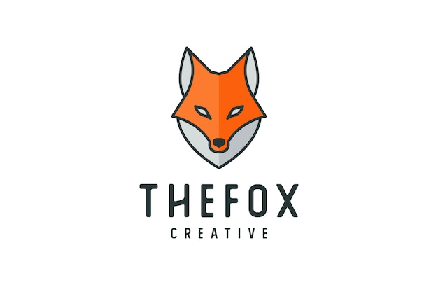 Plantilla de logotipo de zorro creativo
