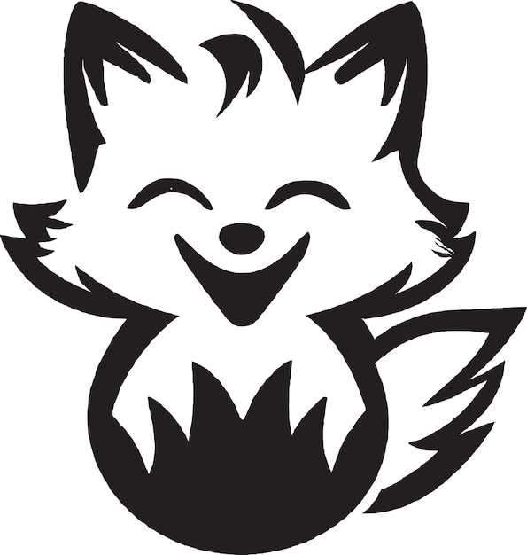 Plantilla de logotipo de zorro encantador