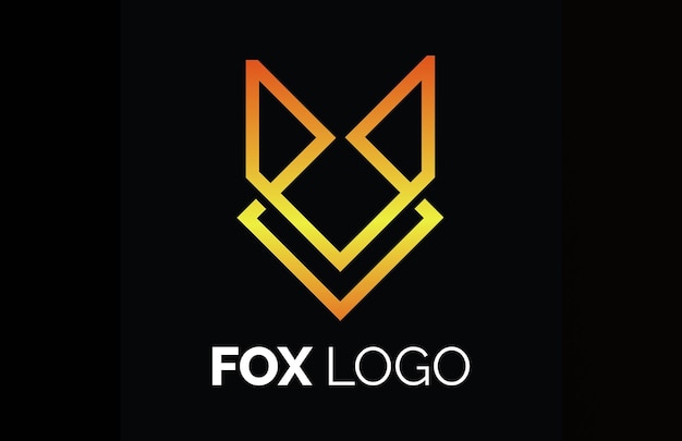 Plantilla de logotipo de zorro