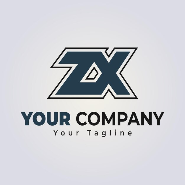 plantilla del logotipo ZX