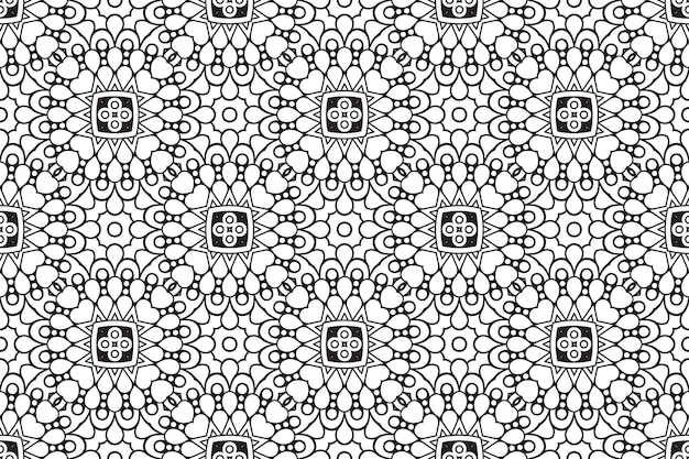 Plantilla de lujo Fondo mandala negro