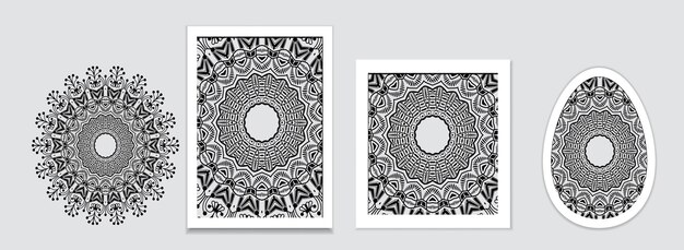 Plantilla de mandala ornamental para decoración, tarjetas de boda, tarjetas de invitación, portada, banner