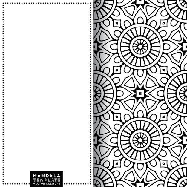 Plantilla de mandala ornamental de lujo