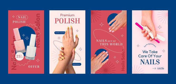 plantilla de manicura dibujada a mano para Instagram