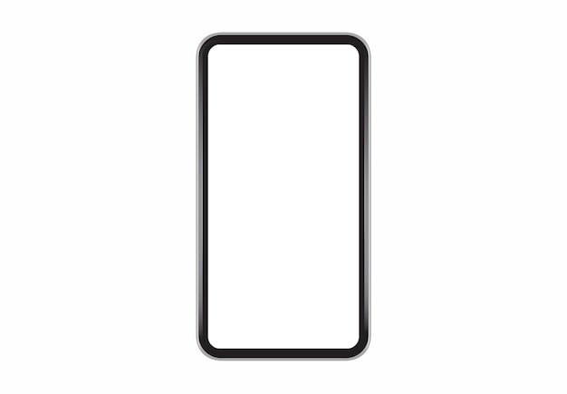 Plantilla de maqueta aislada de dispositivo plano de teléfono inteligente moderno