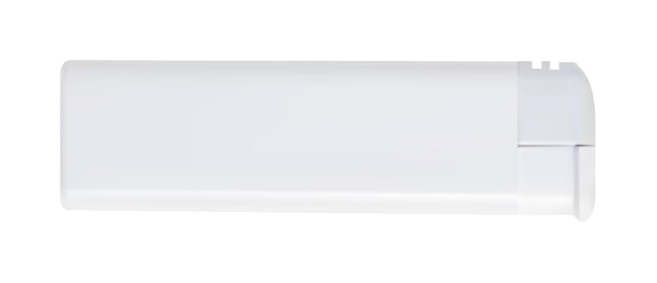 Vector plantilla de maqueta de encendedor blanco en blanco para branding aislado