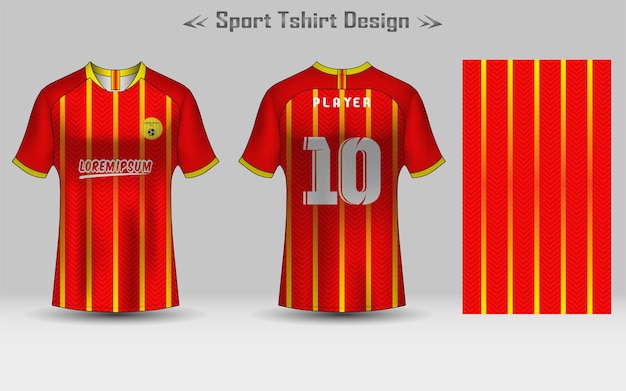 Plantilla de maqueta de patrón geométrico de camiseta de fútbol Diseño de camiseta deportiva
