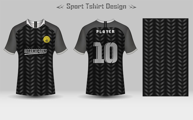 Vector plantilla de maqueta de patrón geométrico de camiseta de fútbol diseño de camiseta deportiva