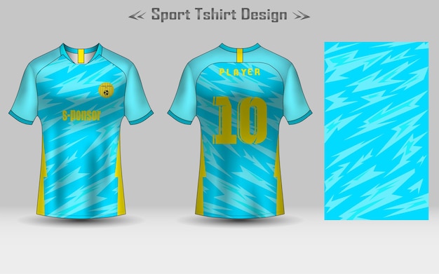 Plantilla de maqueta de patrón geométrico de camiseta de fútbol diseño de camiseta deportiva