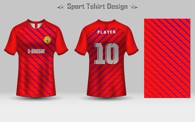 Plantilla de maqueta de patrón geométrico de camiseta de fútbol diseño de camiseta deportiva