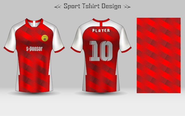 Plantilla de maqueta de patrón geométrico de jersey de fútbol abstracto Diseño de camiseta deportiva