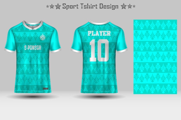 Plantilla de maqueta de patrón geométrico de jersey de fútbol abstracto Diseño de camiseta deportiva