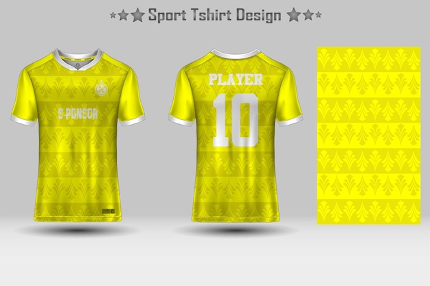 Plantilla de maqueta de patrón geométrico de jersey de fútbol abstracto Diseño de camiseta deportiva