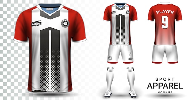 Plantilla de maqueta de presentación del equipo de fútbol y equipo de fútbol
