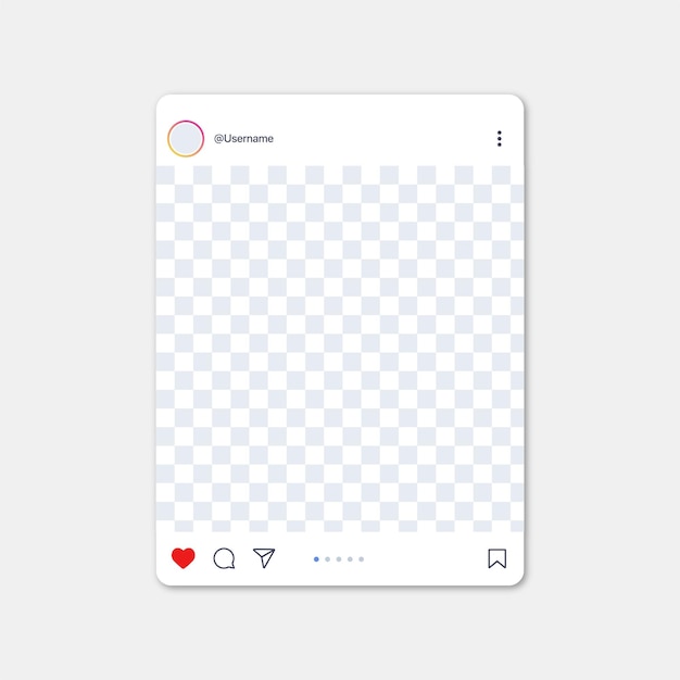 plantilla de maqueta de publicación en las redes sociales Como compartir comentario guardar icono de repost
