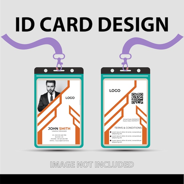 Plantilla de maqueta de tarjeta de identificación para freepik