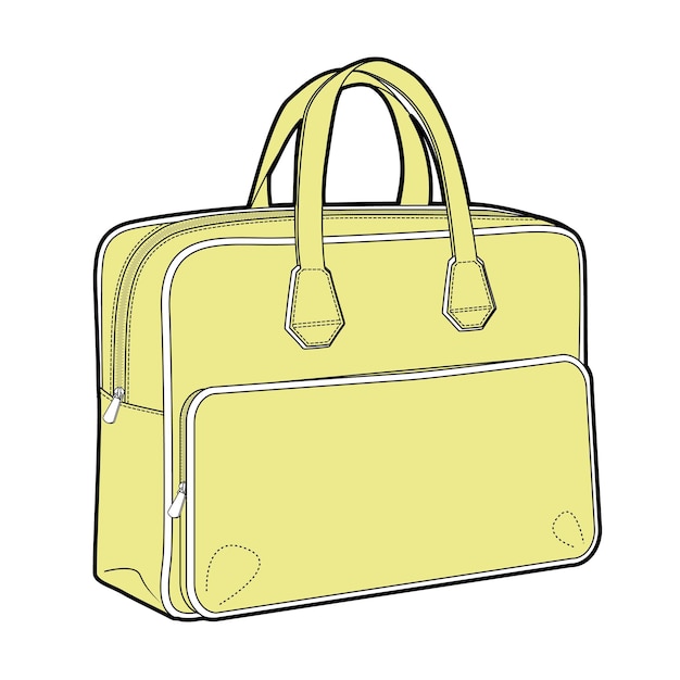 Plantilla de maqueta vectorial de boceto plano para maletas