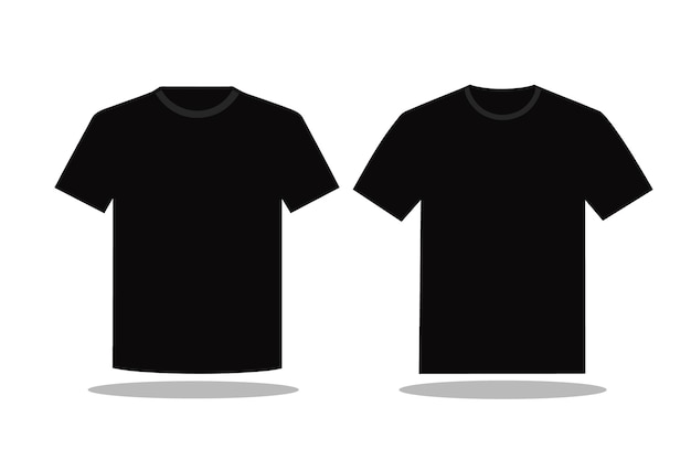plantilla de maqueta vectorial de camiseta negra
