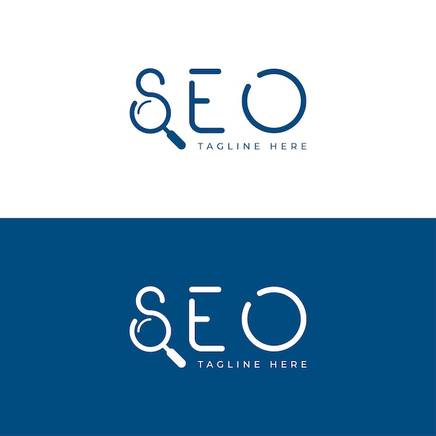 Plantilla de marca de letras de diseño de logotipo seo