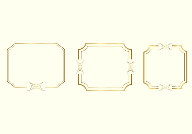 Plantilla de marco de doble rectángulo, marco de doble línea, elemento de borrador, geométrico, ilustración vectorial.