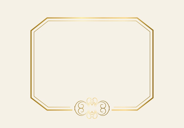 Plantilla de marco de doble rectángulo, marco de doble línea, elemento de borrador, geométrico, ilustración vectorial.