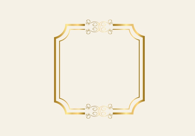 Plantilla de marco de doble rectángulo, marco de doble línea, elemento de borrador, geométrico, ilustración vectorial.