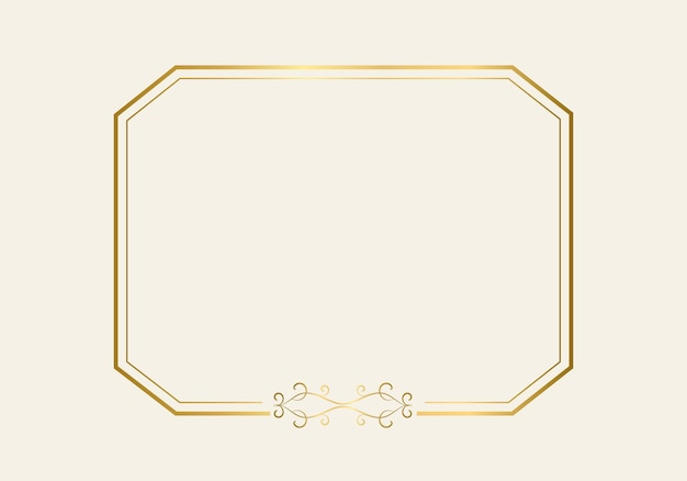 Plantilla de marco de doble rectángulo, marco de doble línea, elemento de borrador, geométrico, ilustración vectorial.