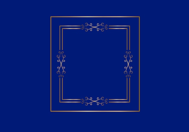 Plantilla de marco de doble rectángulo, marco de doble línea, elemento de borrador, geométrico, ilustración vectorial.