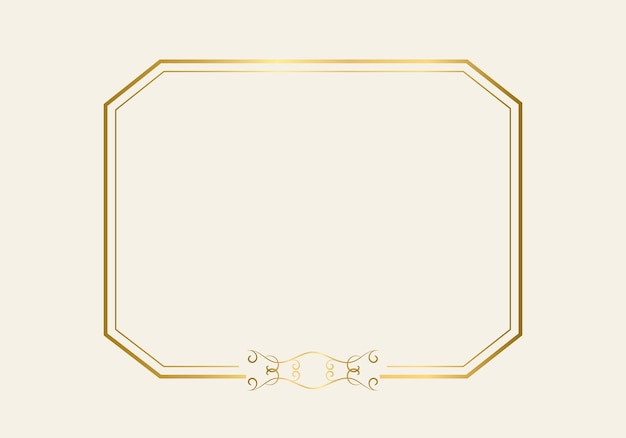 Plantilla de marco de doble rectángulo, marco de doble línea, elemento de borrador, geométrico, ilustración vectorial.