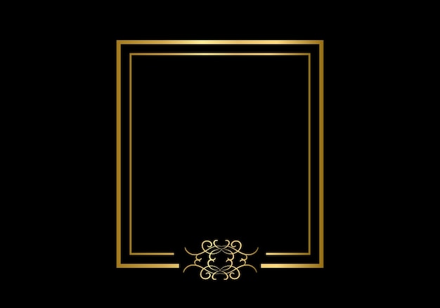 Plantilla de marco de doble rectángulo, marco de doble línea, elemento de borrador, geométrico, ilustración vectorial,