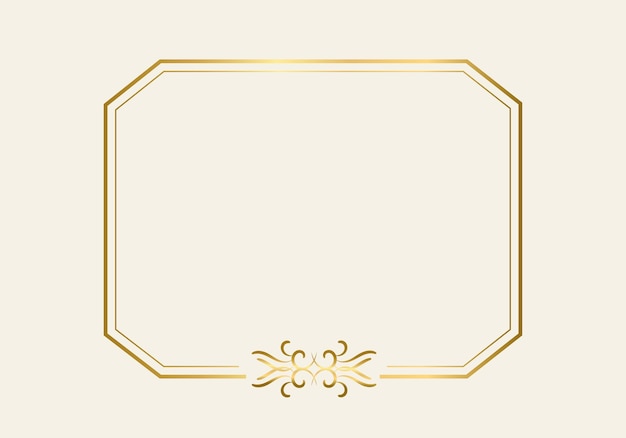 Plantilla de marco de doble rectángulo, marco de doble línea, elemento de borrador, geométrico, ilustración vectorial,
