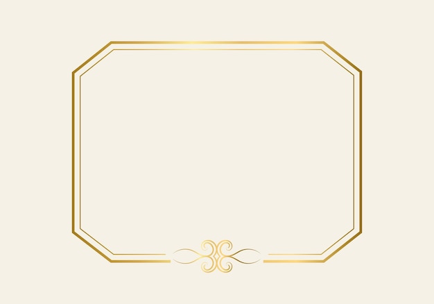 Plantilla de marco de doble rectángulo, marco de doble línea, elemento de borrador, geométrico, ilustración vectorial,