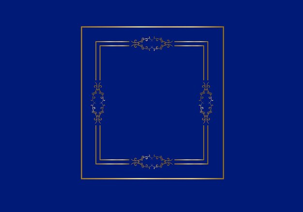 Plantilla de marco de doble rectángulo, marco de doble línea, elemento de borrador, geométrico, ilustración vectorial.