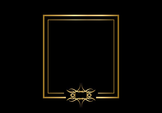 Plantilla de marco de doble rectángulo, marco de doble línea, elemento de borrador, geométrico, ilustración vectorial.