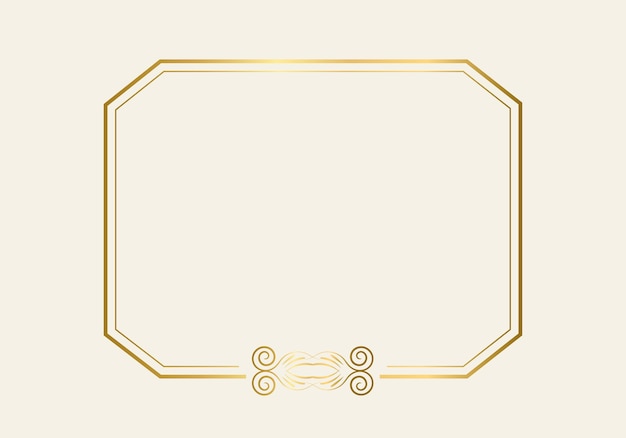 Plantilla de marco de doble rectángulo, marco de doble línea, elemento de borrador, geométrico, ilustración vectorial.
